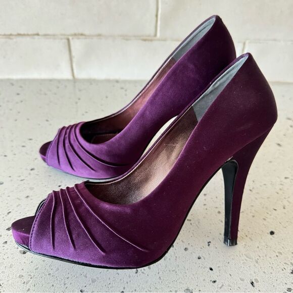 Nina Shoes - Nina Purple Peep Toe Heels
